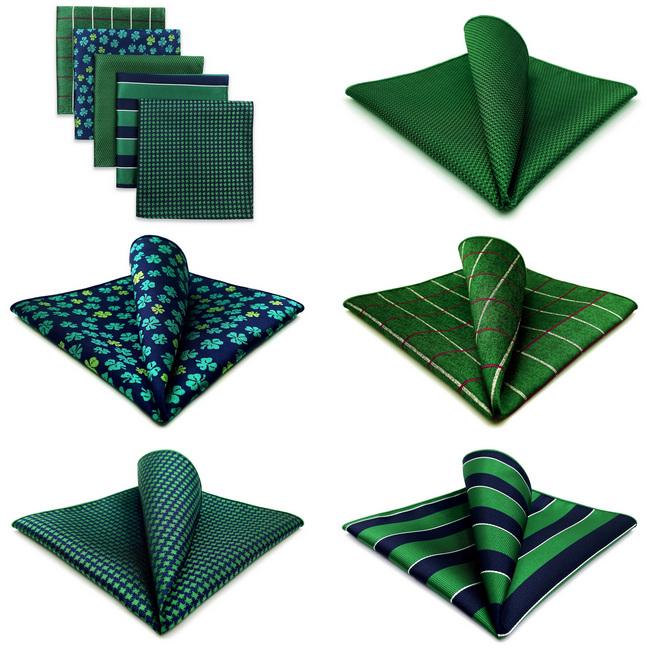 Shlax & Wing 5 Pieces Assorted Fashion Mens Pocket Square Classic Handkerchiefs Set 54