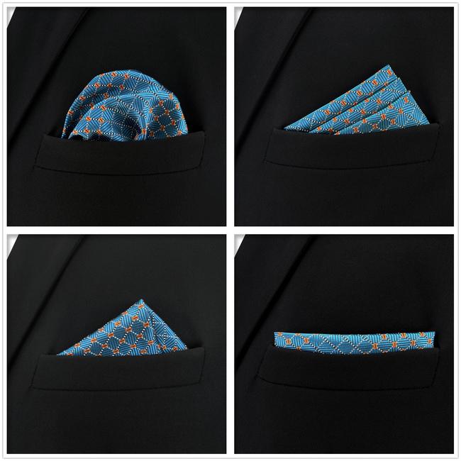 Shlax & Wing 5 Pieces Assorted Fashion Mens Pocket Square Classic Handkerchiefs Set 2-25