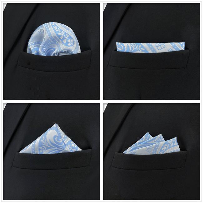 Shlax & Wing 5 Pieces Assorted Fashion Mens Pocket Square Classic Handkerchiefs Set 2-30