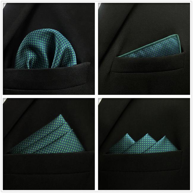 Shlax & Wing 5 Pieces Assorted Fashion Mens Pocket Square Classic Handkerchiefs Set 2-6