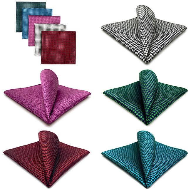 Shlax & Wing 5 Pieces Assorted Mens Pocket Square Fashion Classic Handkerchiefs Set 1-41