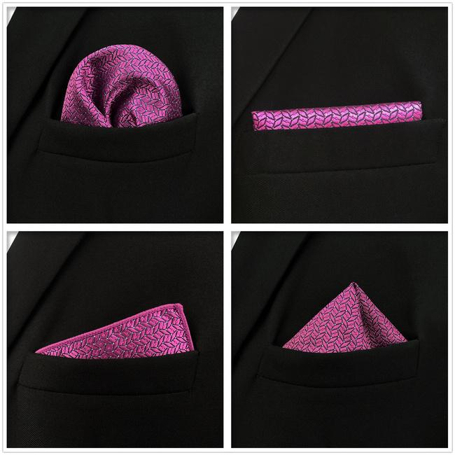 Shlax & Wing 5 Pieces Assorted Mens Pocket Square Fashion Classic Handkerchiefs Set 1-41