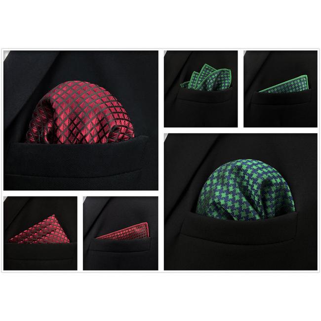 Shlax & Wing 5 Pieces Assorted Mens Pocket Square Fashion Classic Handkerchiefs Set 1-41