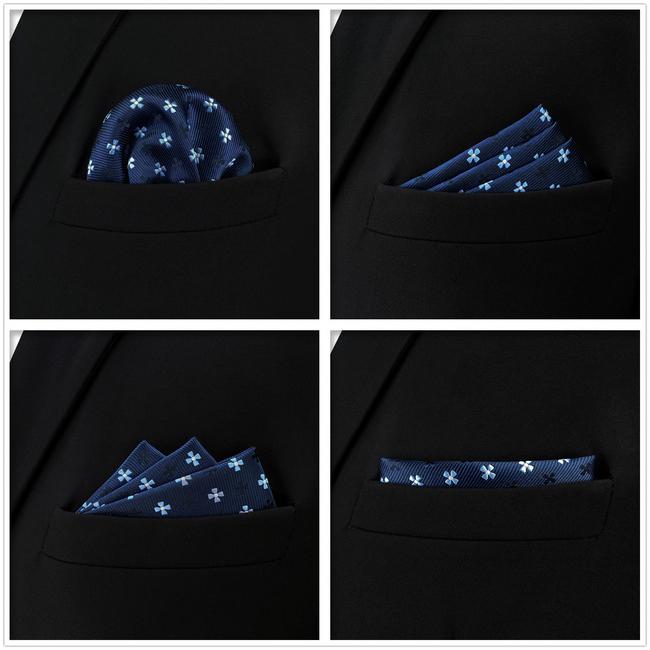 Shlax & Wing 5 Pieces Assorted Mens Pocket Square Fashion Classic Handkerchiefs Set 1-44