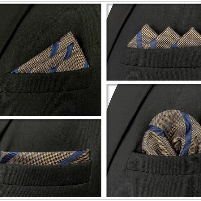 Shlax & Wing 5 Pieces Assorted Mens Pocket Square Fashion Classic Handkerchiefs Set 1-53
