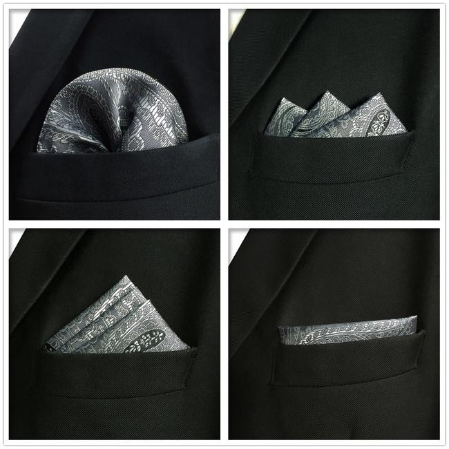 Shlax & Wing 5 Pieces Assorted Mens Pocket Square Fashion Gift Classic Handkerchiefs Set 1-37