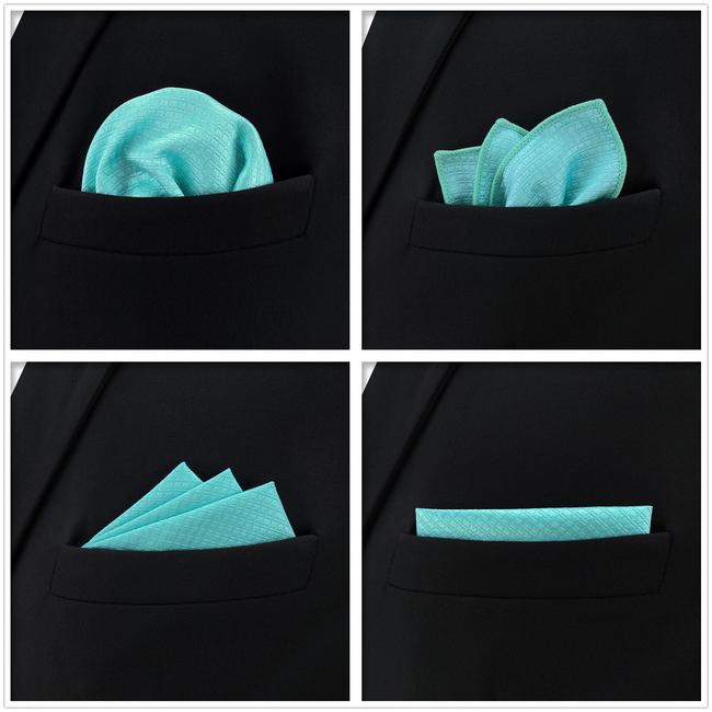 Shlax & Wing 5 Pieces Assorted Mens Pocket Square Fashion Gift Classic Handkerchiefs Set 2-104