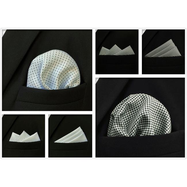 Shlax & Wing 5 Pieces Assorted Mens Pocket Square Fashion Gift Classic Handkerchiefs Set 2-83