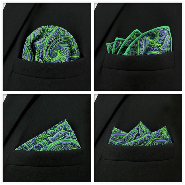 Shlax & Wing 5 Pieces Assorted Mens Pocket Square Fashion Gift Classic Handkerchiefs Set 2-89