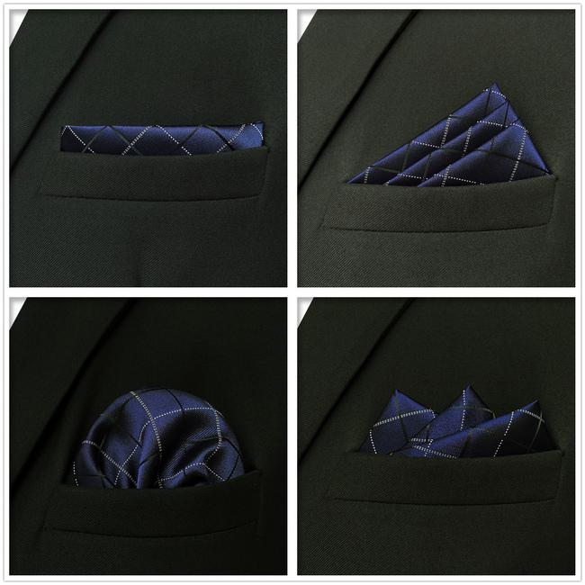 Shlax & Wing 5 Pieces Assorted Mens Pocket Square Fashion Gift Classic Handkerchiefs Set 2-90