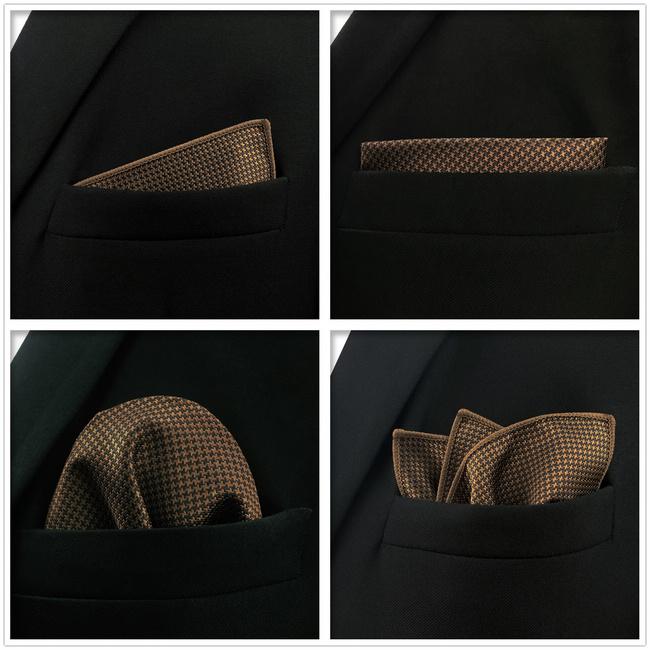 Shlax & Wing 5 Pieces Assorted Mens Pocket Square Fashion Gift Classic Handkerchiefs Set 2-91