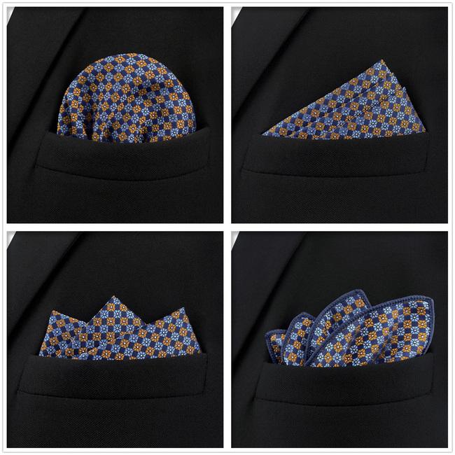 Shlax & Wing 5 Pieces Assorted Mens Pocket Square Fashion Gift Classic Handkerchiefs Set 2-92