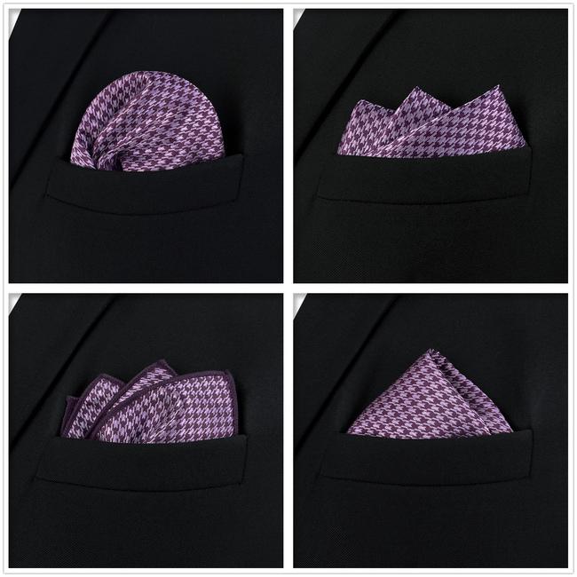 Shlax & Wing 5 Pieces Assorted Mens Pocket Square Fashion Gift Classic Handkerchiefs Set 2-95