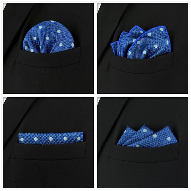 Shlax & Wing 5 Pieces Mens Pocket Square Assorted Fashion Gift Classic Handkerchiefs Set 2-96