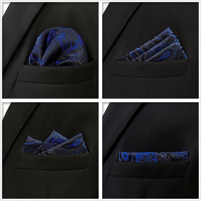 Shlax & Wing 5 Pieces Mens Pocket Square Assorted Gift Fashion Classic Handkerchiefs Set 1-69