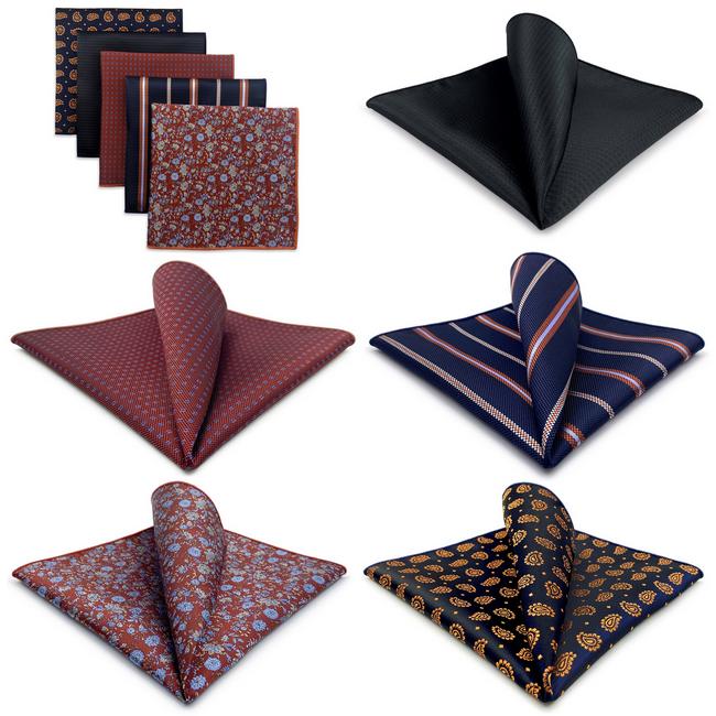 Shlax & Wing 5 Pieces Mens Pocket Square Brand New Gift Classic Acceossories Handkerchiefs Set 5-1