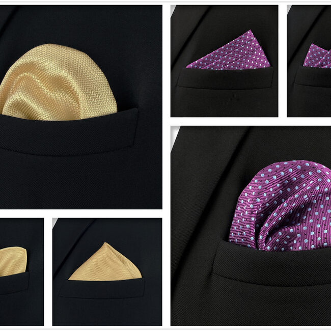 Shlax & Wing 5 Pieces Mens Pocket Square Brand New Gift Classic Acceossories Handkerchiefs Set 5-11