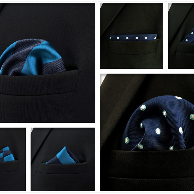 Shlax & Wing 5 Pieces Mens Pocket Square Brand New Gift Classic Acceossories Handkerchiefs Set 5-13