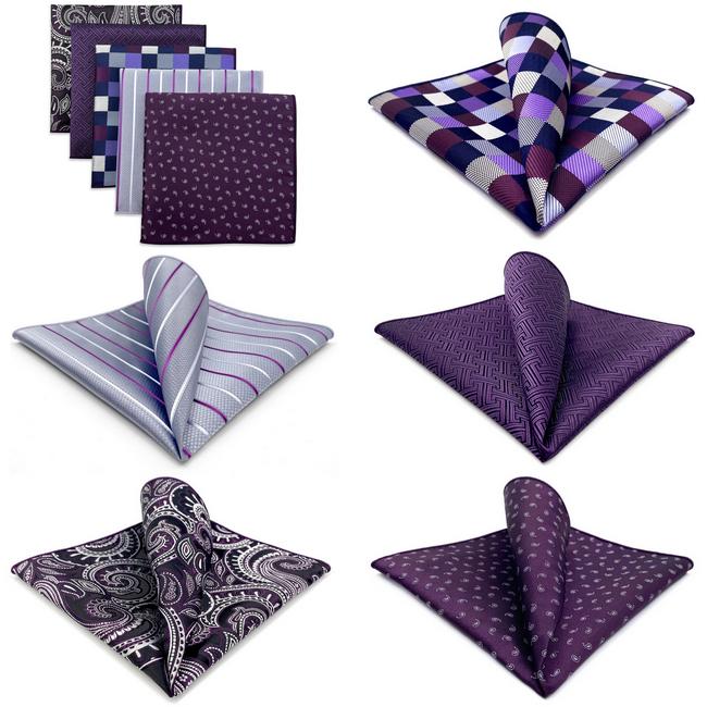 Shlax & Wing 5 Pieces Mens Pocket Square Brand New Gift Classic Acceossories Handkerchiefs Set 5-14