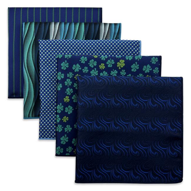 shlax & wing 5 Pieces Mens Pocket Square Brand New Gift Classic Acceossories Handkerchiefs Set 5-19