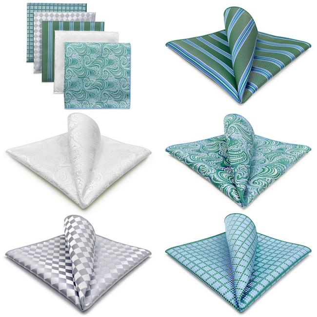 Shlax & Wing 5 Pieces Mens Pocket Square Brand New Gift Classic Acceossories Handkerchiefs Set 5-2