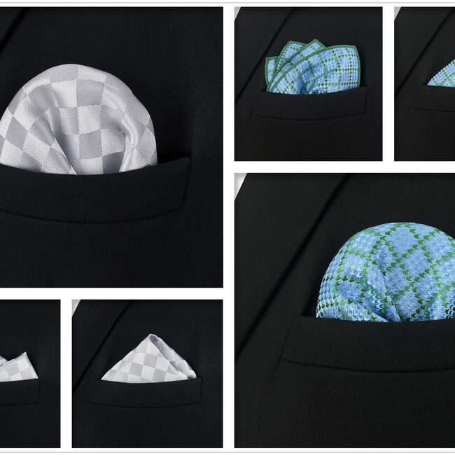 Shlax & Wing 5 Pieces Mens Pocket Square Brand New Gift Classic Acceossories Handkerchiefs Set 5-2