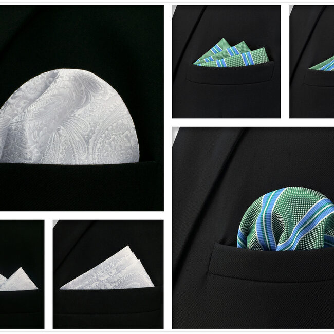 Shlax & Wing 5 Pieces Mens Pocket Square Brand New Gift Classic Acceossories Handkerchiefs Set 5-2