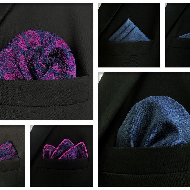 Shlax & Wing 5 Pieces Mens Pocket Square Brand New Gift Classic Acceossories Handkerchiefs Set 5-20