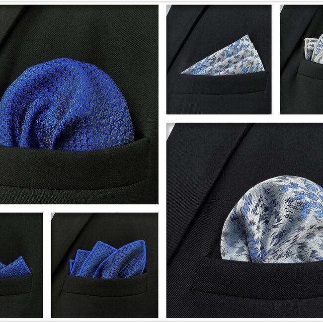 Shlax & Wing 5 Pieces Mens Pocket Square Brand New Gift Classic Acceossories Handkerchiefs Set 5-5