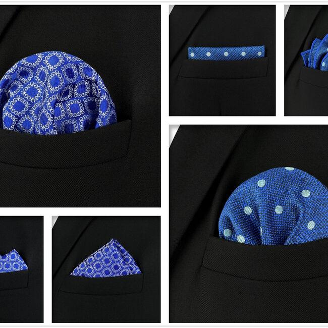 Shlax & Wing 5 Pieces Mens Pocket Square Brand New Gift Classic Acceossories Handkerchiefs Set 5-5