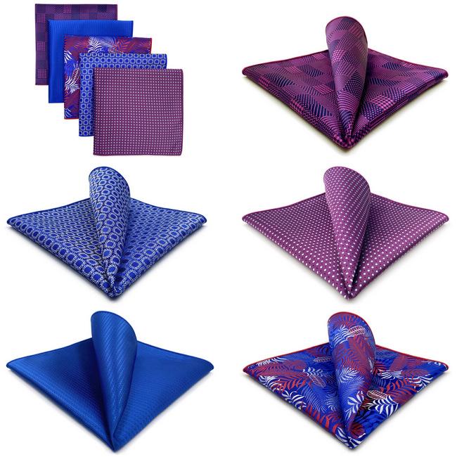 Shlax & Wing 5 Pieces Mens Pocket Square Fashion Gift Classic Assorted Handkerchiefs Set 1-76