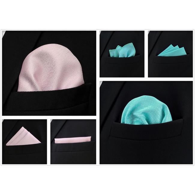 Shlax & Wing 5 Pieces Mens Pocket Square Pack Assorted Classic Handkerchiefs 57