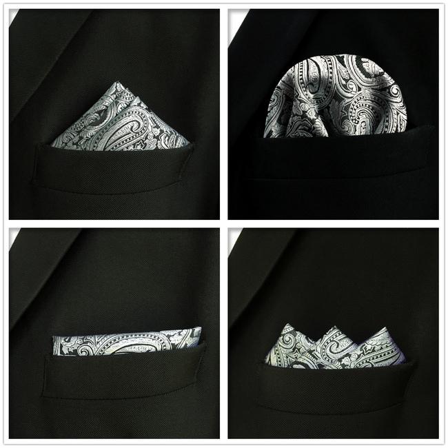 Shlax & Wing 5 Pieces Mens Pocket Square Pack Assorted Fashion Handkerchiefs 2-15