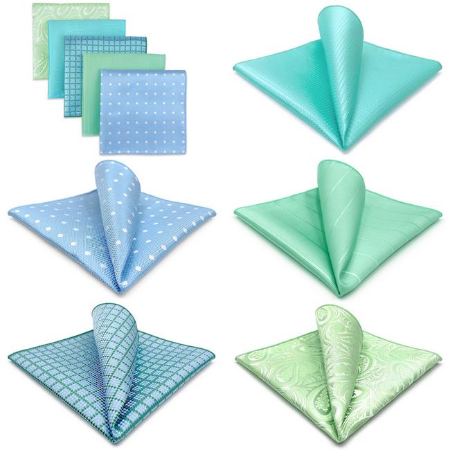 Shlax & Wing 5 Pieces Mens Pocket Square Set Brand New Gift Classic Acceossories Handkerchiefs 5-22