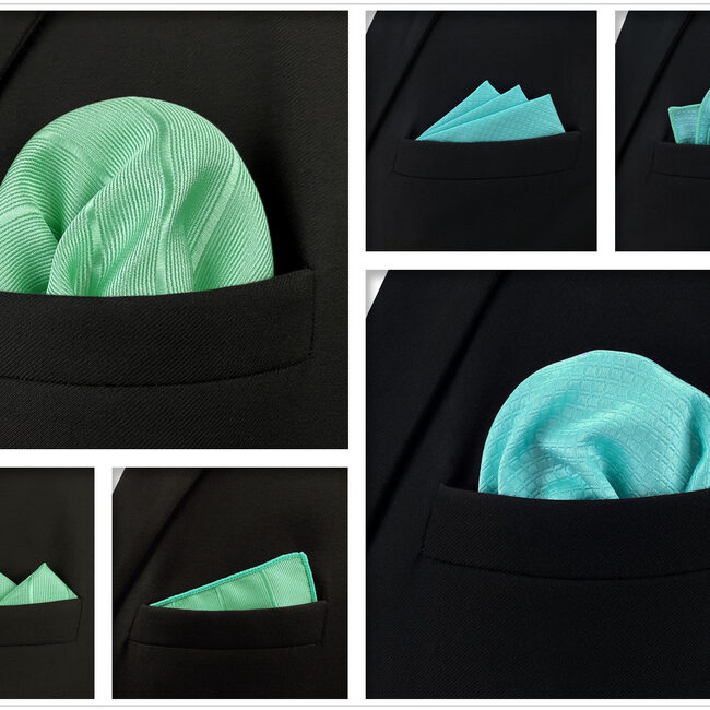 Shlax & Wing 5 Pieces Mens Pocket Square Set Brand New Gift Classic Acceossories Handkerchiefs 5-22