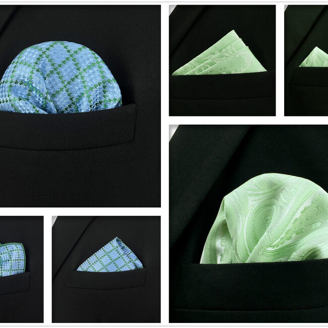 Shlax & Wing 5 Pieces Mens Pocket Square Set Brand New Gift Classic Acceossories Handkerchiefs 5-22