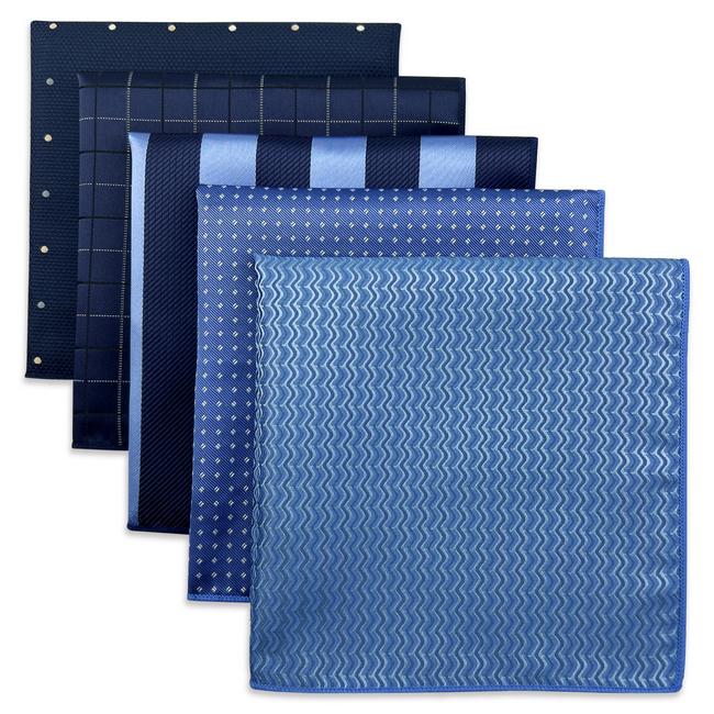 shlax & wing 5 Pieces Mens Pocket Square Set Brand New Gift Classic Acceossories Handkerchiefs Set 5-9