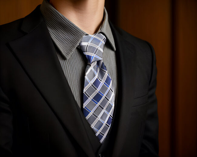 Shlax & Wing A17 Silver Gray Blue Checkered Geometric Silk Fashion Ties For Men Wedding Brand New Dress Mens Necktie Male