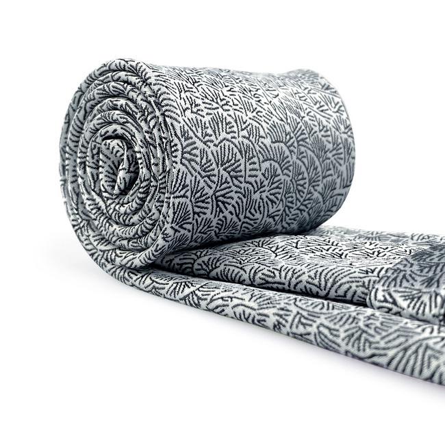 Shlax & Wing A43 White Black Pattern Mens Neckties Fashion Dress Pocket Square Set Unique Accessory Extra Long Size Ties