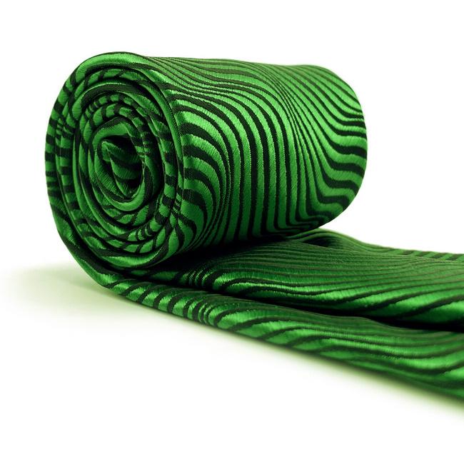 Shlax & Wing A45 Emerald Green Ripple Classic Wedding Party Gift Extra Long Size Ties Business Fashion