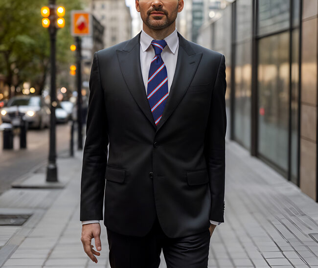 Shlax & Wing A49 Blue Striped Mens Neckties Pocket Square Set Fashion Gift Business Extra Long Size Ties