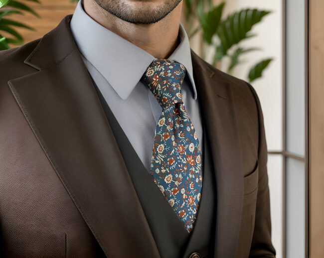 Shlax & Wing A52 Seaweed Green Floral Mens Neckties Hanky Set Classic Dress Extra Long Size Party Fashion