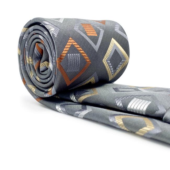 Shlax & Wing A53 Grey Checkes Mens Neckties Hanky Set Classic Fashion Business Skinny Ties