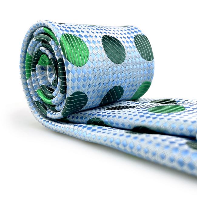 Shlax & Wing A55 Emerald Green Polka Dots Mens Neckties Hanky Set Fashion Classic Wedding Extra Long Size Gift Ties