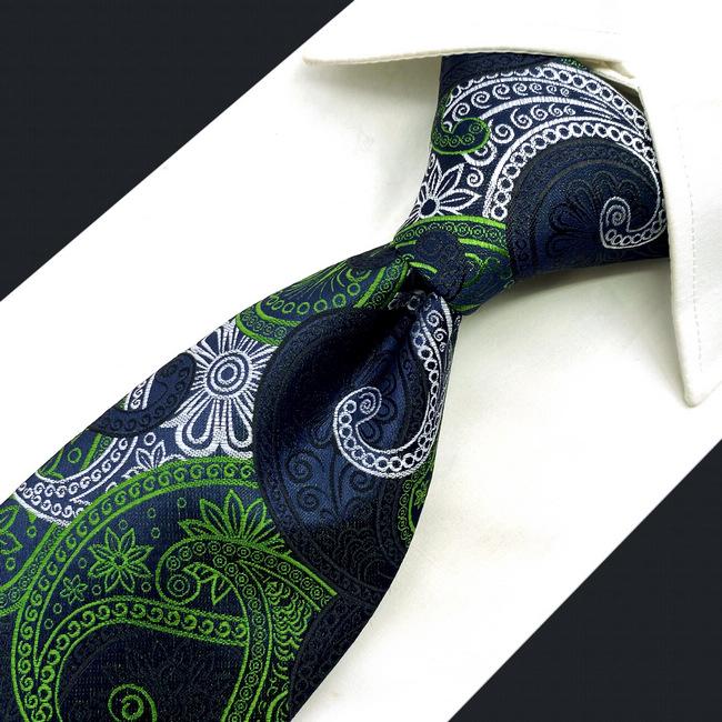 Shlax & Wing A58 Blue Green Paisley Mens Neckties Classic Wedding Ties Groom