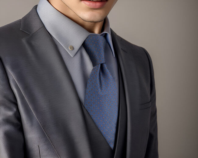 Shlax & Wing A60 Navy Blue Dots Mens Neckties Pocket Square Set Party Fashion Extra Long Size 63″ Ties Business Groom