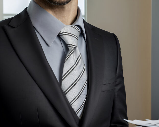 Shlax & Wing A65 White Striped Mens Neckties Pocket Square Set Fashion Gift Business Dress Skinny Necktie