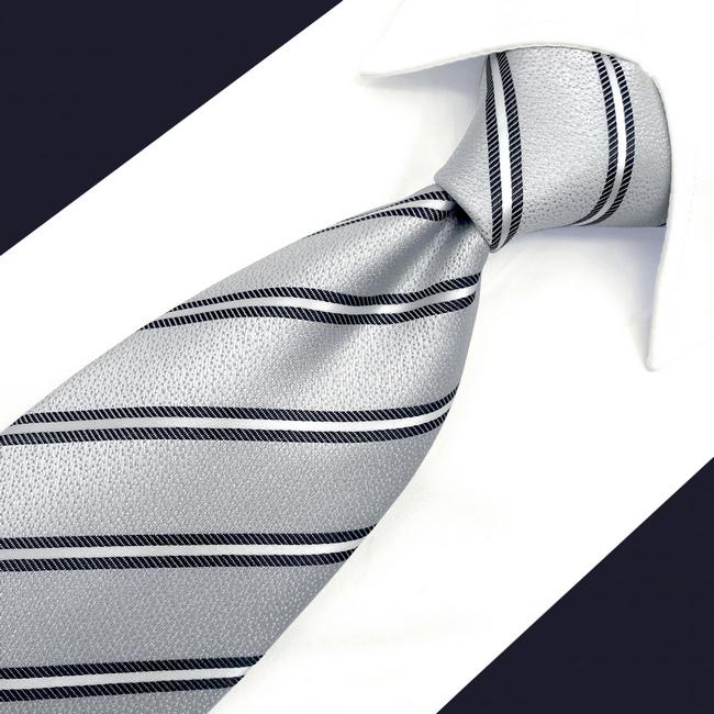 Shlax & Wing A65 White Striped Mens Neckties Pocket Square Set Fashion Gift Business Dress Skinny Necktie