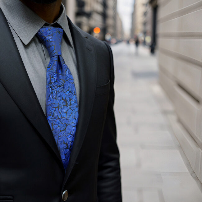 Shlax & Wing A75 Blue Pattern Mens Neckties Pocket Square Set Fashion Business Accessory Extra Long Size Tie