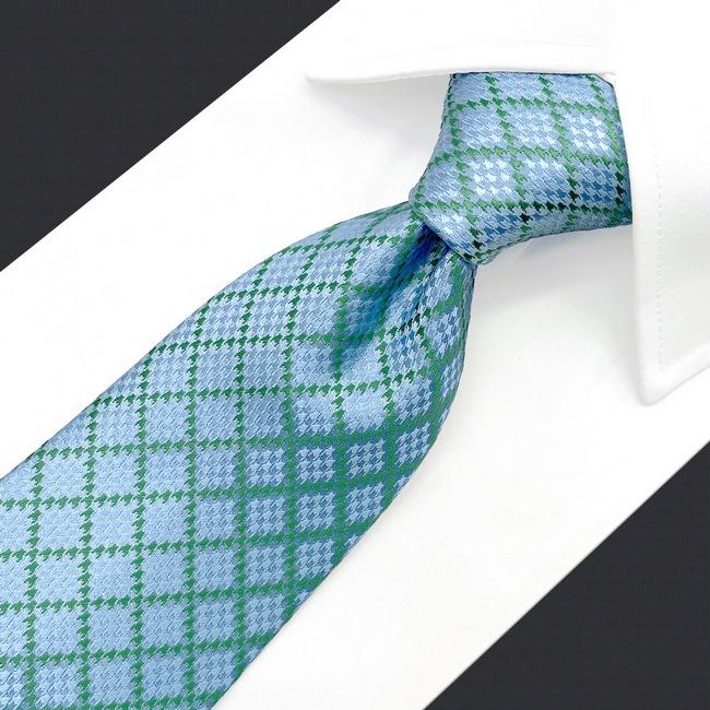 Shlax & Wing A82 Aqua Checkes Silk Mens Necktie Pocket Square Set Classic Brand New Fashion Wedding 63″